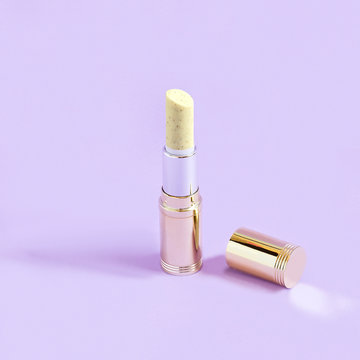 Creative idea: white chocolate candy with nuts in tube instead of lipstick