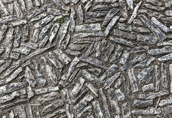 Pavement of granite in the Barcelona, Spain