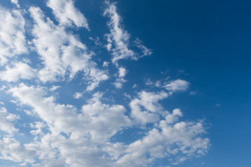 White clouds in summer blue sky
