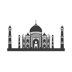 Fototapeta premium Vector icon of Taj Mahal
