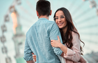 Romantic couple in the city