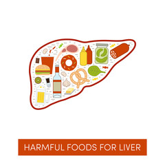 Harmul foods for a liver