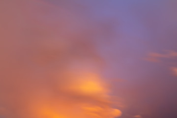 Clouds in the sky at sunset as background