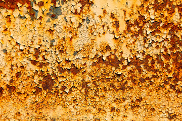 Rust on metal as an abstract background