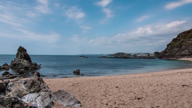 Beautiful Blue Water Beach Scenic, with No People 