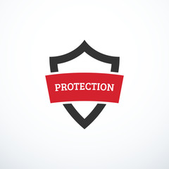 Protection shield icon. Vector illustration