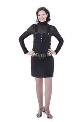 Fototapeta premium portrait of modern business woman.isolated on white.