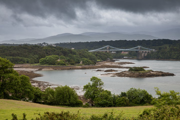 Fototapeta na wymiar Hängebrücke in Wales