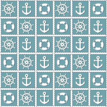 Background with ship symbols.