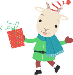 Yule Goat Jul Christmas Gift Illustration
