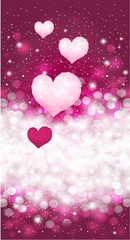 Shiny blurred fashion  vector red decorative gorgeous Valentine card design