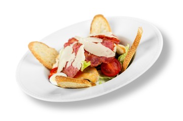 Caesar Salad isolated on white