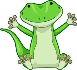 Lizard Sit Illustration