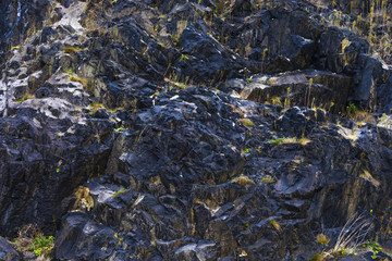 Mountain Background Of Blue Ore And Grass