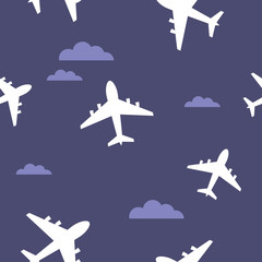 Airplane seamless pattern