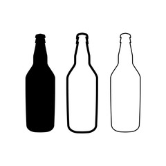 beer bottle. vector icons