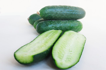 Cucumbers. Candid.