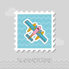 Hydroplane stamp. Summer. Vacation