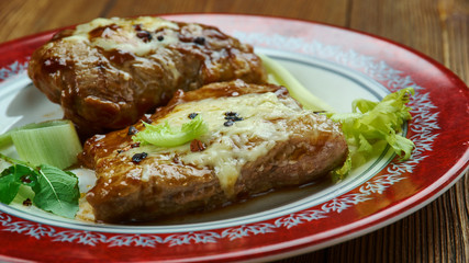  cheesy garlic and brown sugar pork chops
