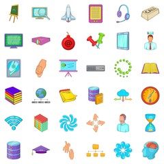 Business unit icons set. Cartoon style of 36 business unit vector icons for web isolated on white background