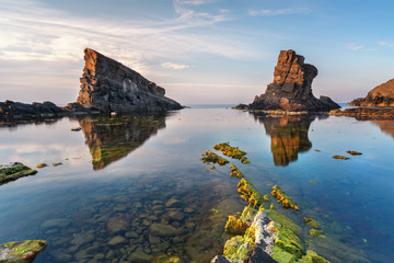 Sea rocks, Rock formation "The ships" near Sinemorets, Bulgaria