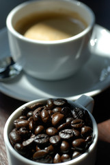 Coffee Cups and Beans 