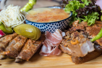 kaltes schmackhaftes Buffet - Nahaufnahme