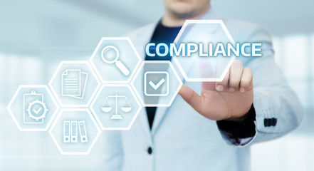 Compliance Rules Law Regulation Policy Business Technology concept