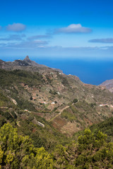 Fototapeta na wymiar Landscape of Anaga mountains in Tenerife, famous tourism destination in Spain.