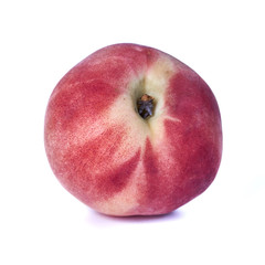 Ripe tasty peach fruit isolated on white background