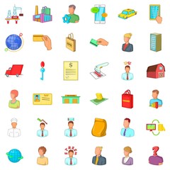 Good caree icons set. Cartoon style of 36 good caree vector icons for web isolated on white background