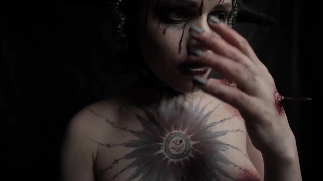Surrealistic concept, the fallen maid maria