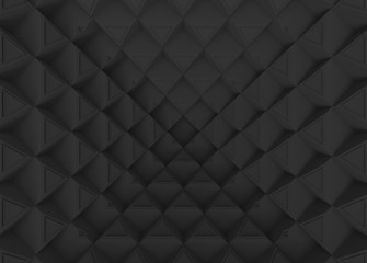 3d rendering. dark illusion style of triangle pattern wall background.