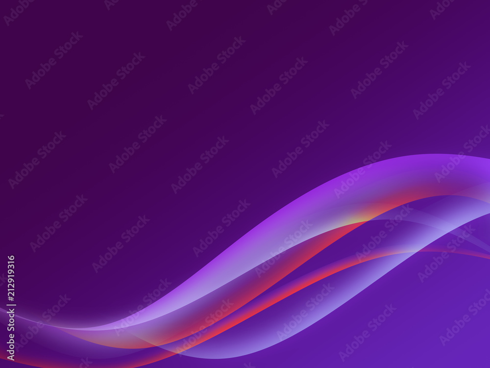 Canvas Prints abstract header color wave design element with purple lighting effect. purple line and wave.