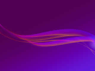 Abstract header color wave design element with purple lighting effect. Purple line and wave.