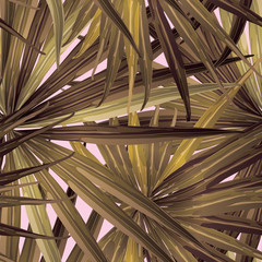 Palm Monstera Seamless Pattern.
