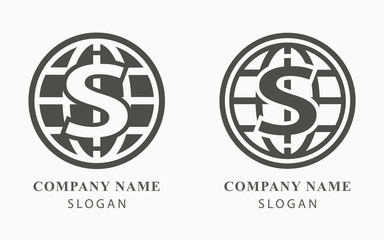 Vector investments money logo design.