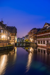 Strasbourg Alsace France. Traditional half timbered houses
