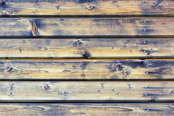 Wall with wood texture. Fence from horizontal boards.