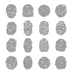 Fingerprint icon set