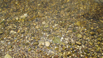 Pebbles on the river Bank.Beautiful background.