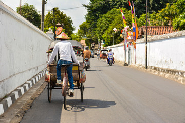 becas local transport in Yogyakarta, Indonesia