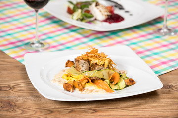 tasty dish in the restaurant

