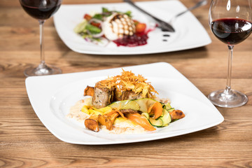 tasty dish in the restaurant
