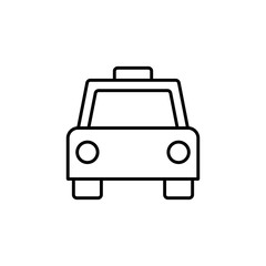 taxi car vehicle symbol line black icon