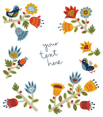 Floral background for text