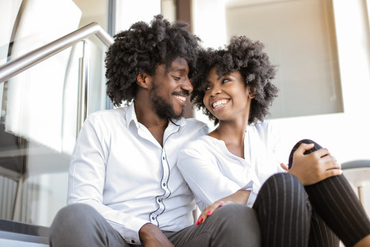 Afro couple in love