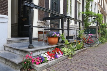 Fototapeta na wymiar Amsterdam residential district