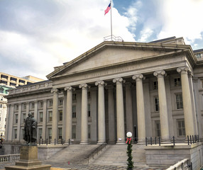 Fototapeta na wymiar United States Treasury Department Building in Washington, DC
