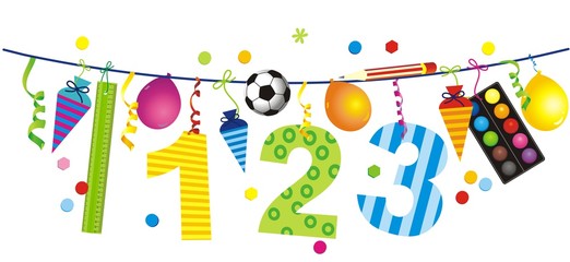 Hintergrund mit Schultüten